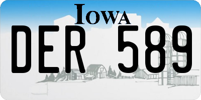 IA license plate DER589