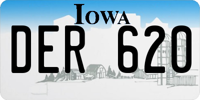 IA license plate DER620
