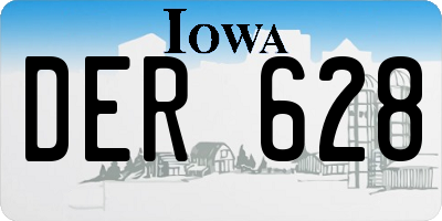 IA license plate DER628