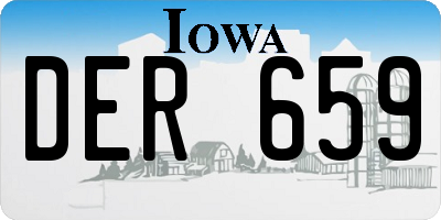 IA license plate DER659