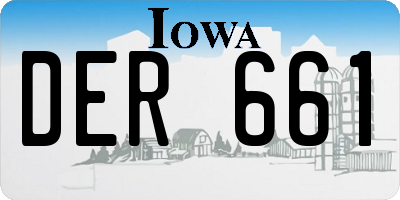 IA license plate DER661