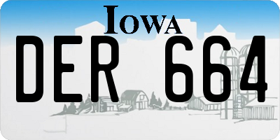 IA license plate DER664