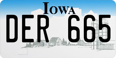 IA license plate DER665