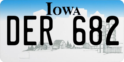 IA license plate DER682