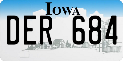IA license plate DER684