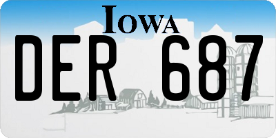 IA license plate DER687