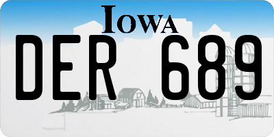 IA license plate DER689