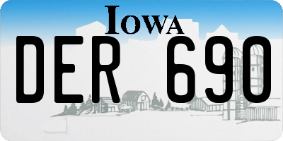 IA license plate DER690