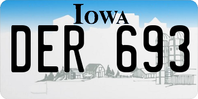 IA license plate DER693