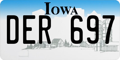 IA license plate DER697