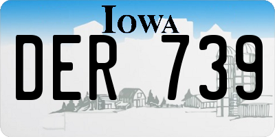 IA license plate DER739