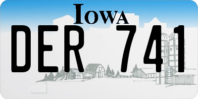 IA license plate DER741