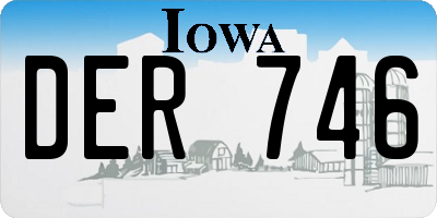 IA license plate DER746