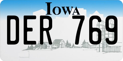 IA license plate DER769