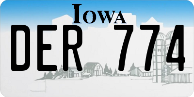 IA license plate DER774