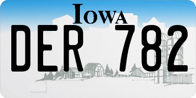 IA license plate DER782