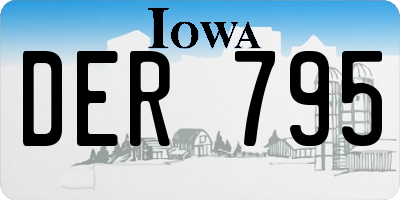 IA license plate DER795