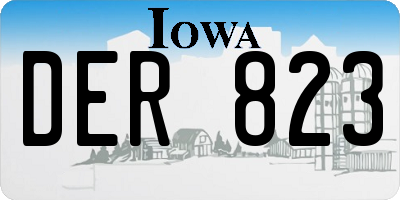 IA license plate DER823