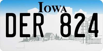 IA license plate DER824