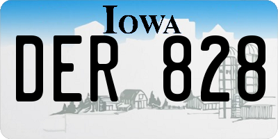 IA license plate DER828
