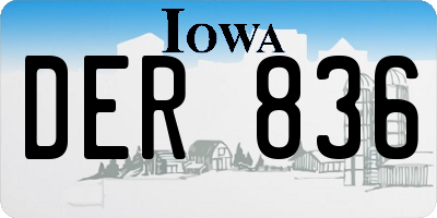 IA license plate DER836