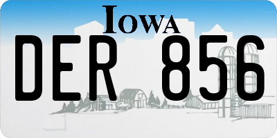 IA license plate DER856
