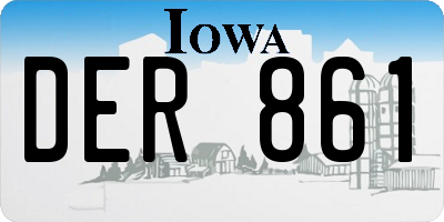 IA license plate DER861