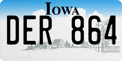 IA license plate DER864
