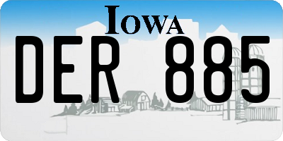 IA license plate DER885
