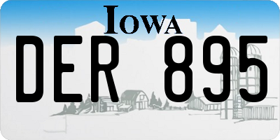 IA license plate DER895