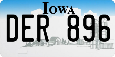 IA license plate DER896