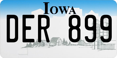 IA license plate DER899