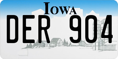 IA license plate DER904