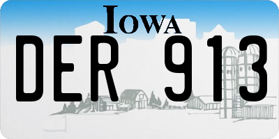 IA license plate DER913