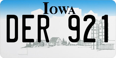 IA license plate DER921