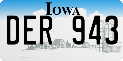 IA license plate DER943