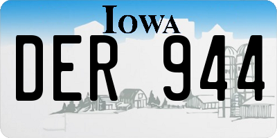 IA license plate DER944