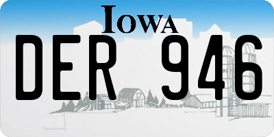 IA license plate DER946