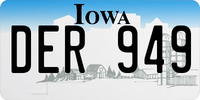 IA license plate DER949