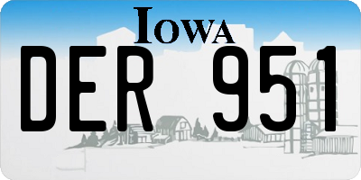 IA license plate DER951