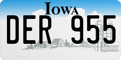 IA license plate DER955