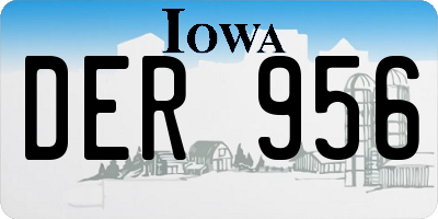 IA license plate DER956