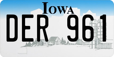 IA license plate DER961