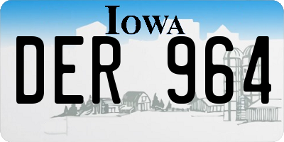 IA license plate DER964