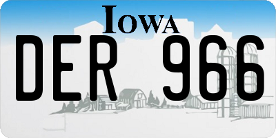IA license plate DER966