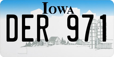 IA license plate DER971