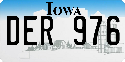 IA license plate DER976