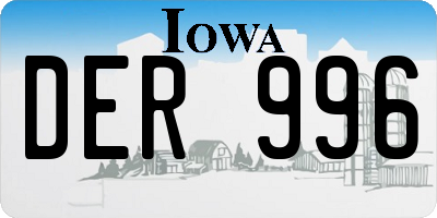 IA license plate DER996