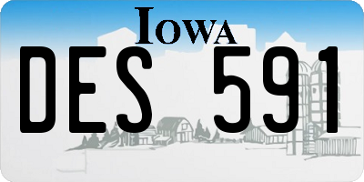 IA license plate DES591