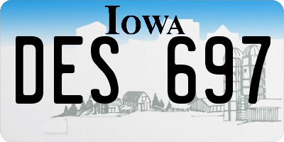 IA license plate DES697